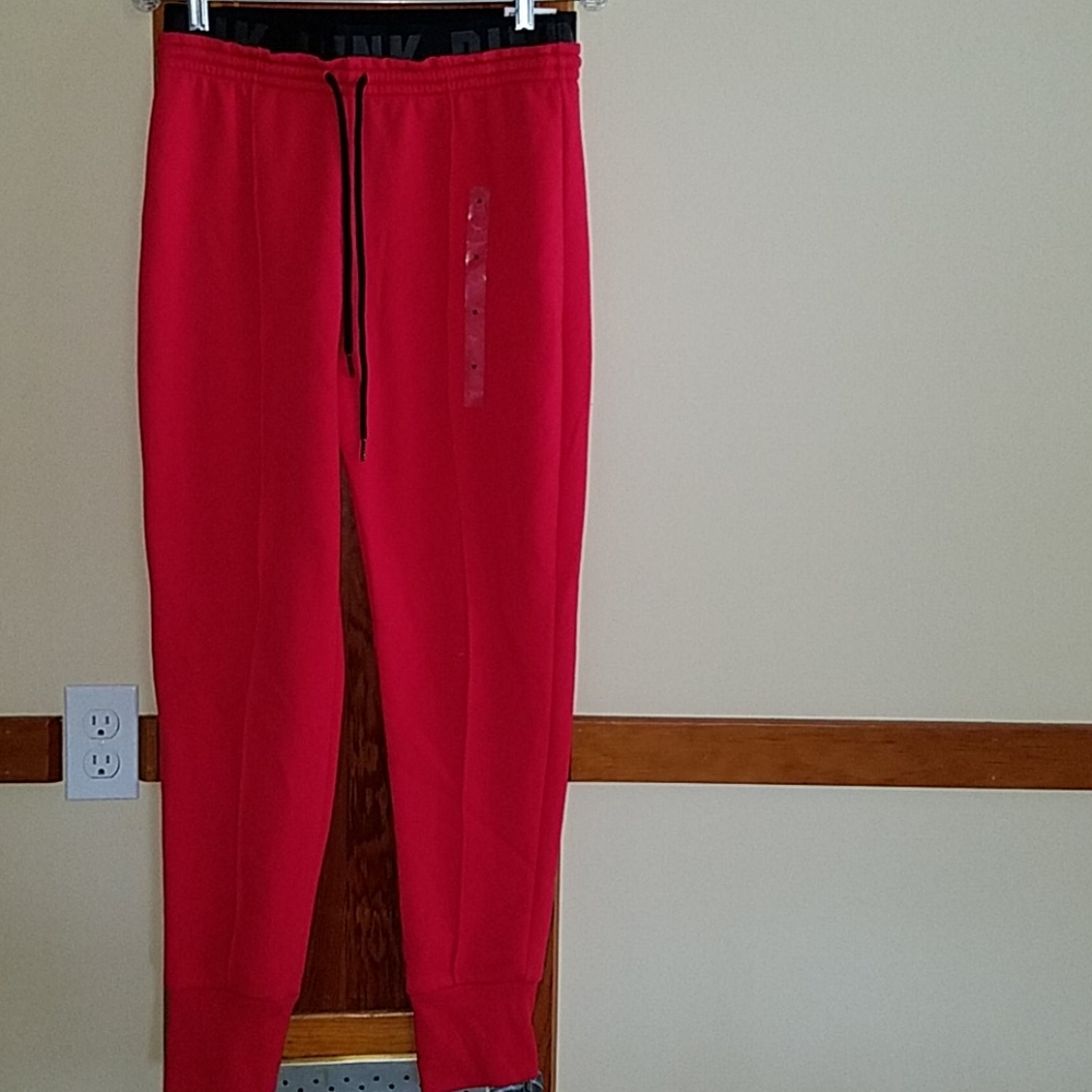 PINK VS high waist skinny jogger pants NWT red sm